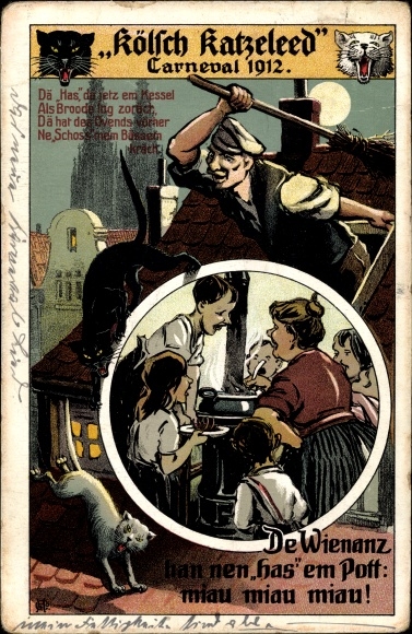 Artysta KP Kolonia nad Renem, Kölsch Katzenleed, Karnawał 1912, De Wienanz han nen has em Pott