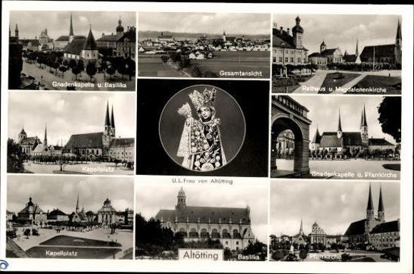 10 old PCs Altötting in Bavaria, various views
