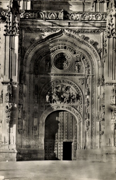 KP Salamanca Kastylia i León, Catedral Nueva, Puerta de Ramos, ozdobna fasada, architekt