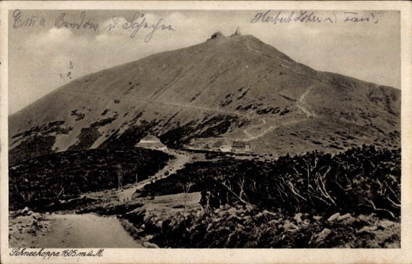 Postcard Malá Úpa Kleinaupa Giant Mountains Region Königgrätz, Sněžka