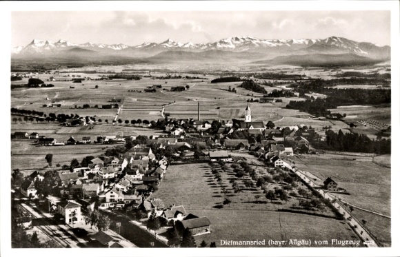 Ak Dietmannsried Bayr. Allgäu, Fliegeraufnahme