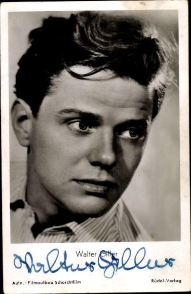 Ak Schauspieler Walter Giller, Portrait, der Tag vor der Hochzeit, Autogramm
