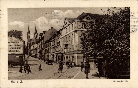 Ak Hof an der Saale Opper-Franken Beieren, Bismarckstraße