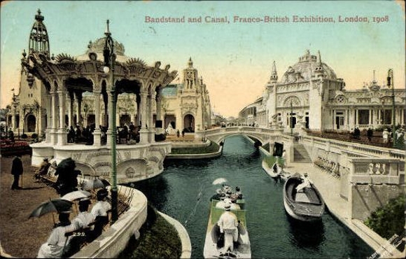 Set von 68 Ansichtskarten, London, Französisch - Britische Ausstellung 1908