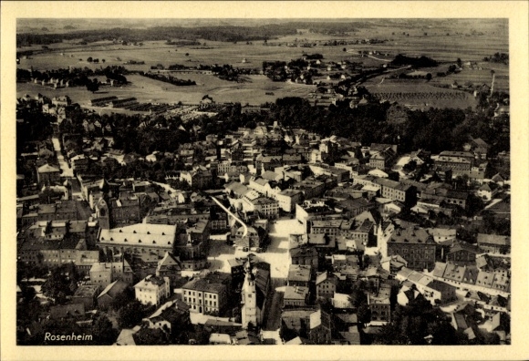 Ak Rosenheim Oberbayern, Fliegeraufnahme
