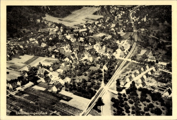 Postcard Unterlenningen Lenningen in Württemberg, aerial photograph