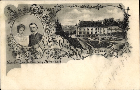 Coat of arms PC Winhöring in Upper Bavaria, Villa, Count and Countess Törring-Jettenbach
