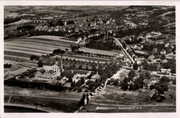 Ak Kochendorf Bad Friedrichshall in Württemberg, Fliegeraufnahme, Steinsalzwerk