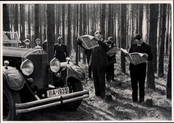 Collective picture Adolf Hitler, reading the newspaper, resting in the forest, Mercedes, collective work no. 15 picture 8