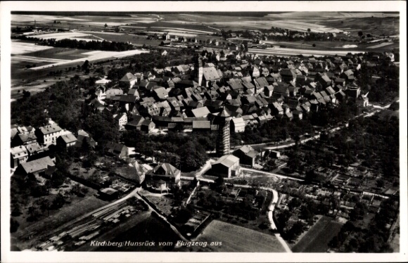 Postcard Kirchberg im Hunsrück, aerial photograph