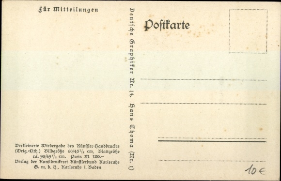 Artist Postcard Thoma, Hans, Alps, Church, Mountains