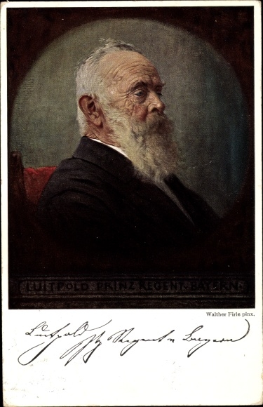 Artist PC Firle, Walther, Prince Regent Luitpold of Bavaria, portrait