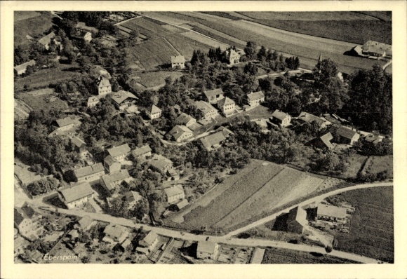 Postcard Eberspoint Velden an der Vils Lower Bavaria, aerial view of a small village, agricultural