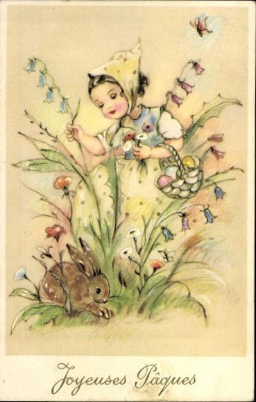 Set of 50 AK Easter chicks, lambs, religion etc.
