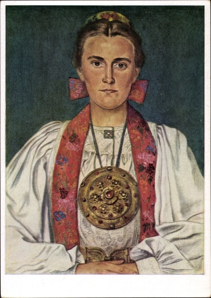 Artist PC Willrich, Wolfgang, Transylvanian girl leader, German blood nobility, VDA P 14 No. 2