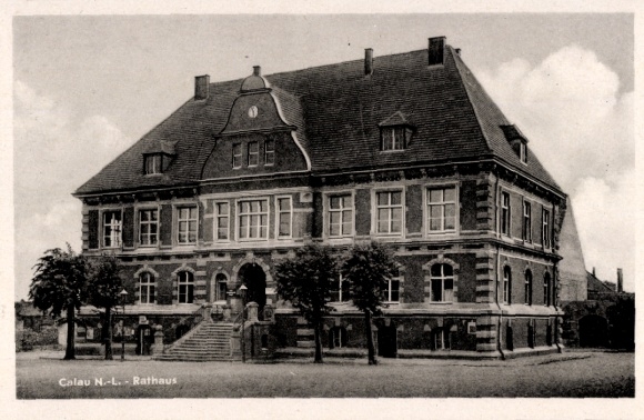 Ak Calau in Neder-Lausitz, gemeentehuis