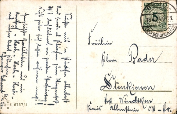 Artist Postcard Kaskeline F., A fragrant little flower sprouted on the edge, she decorates the companion with it