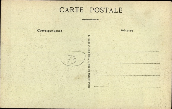 Ak Paris III, het standbeeld van de Republiek