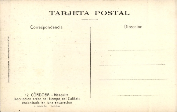 KP Córdoba Andaluzja Hiszpania, napis arabski, Mezquita, czyli wykopaliska