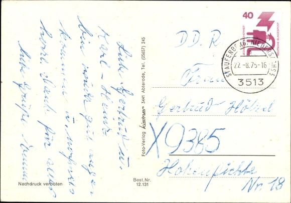 Postcard Uschlag Staufenberg in Lower Saxony, Benterode, Panorama, Escherode