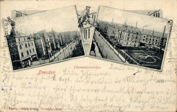 Postcard Dresden Plauen, Chemnitzer Straße