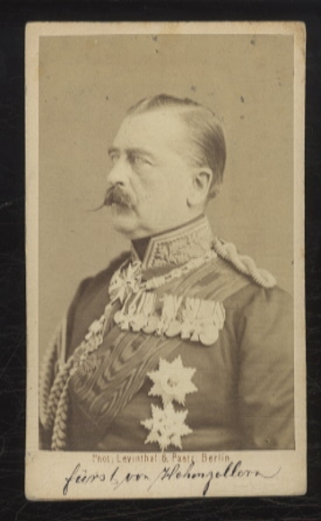 CdV portrait Karl Anton Friedrich Prince of Hohenzollern-Sigmaringen