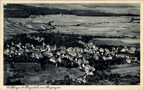 Postcard Trillfingen Haigerloch in Zollernalbkreis, aerial photograph