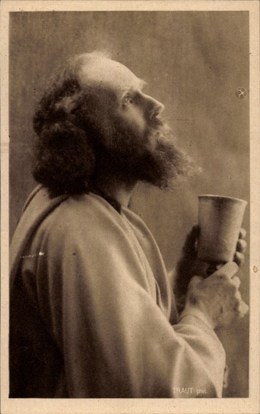 PC Oberammergau in Upper Bavaria, Jesus at the Last Supper, Passion Play 1922
