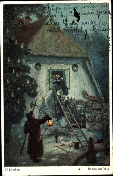 Artist PC Skarbina, Helmut, Romeo and Juliet, lovers, night watchman