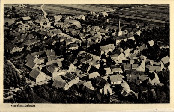 Ak Frankenwinheim in Unterfranken Bayern, Fliegeraufnahme