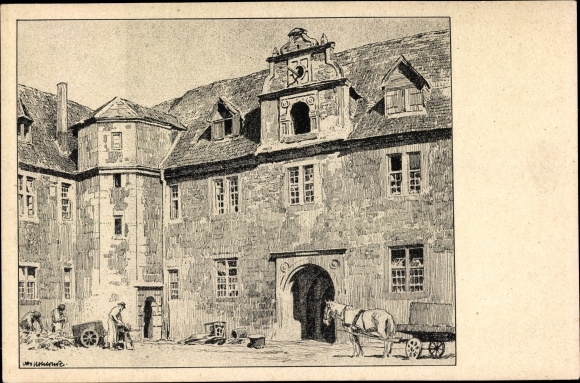 Artist PC Ubbelohde, Otto, Kassel in Hesse, in the Marstall