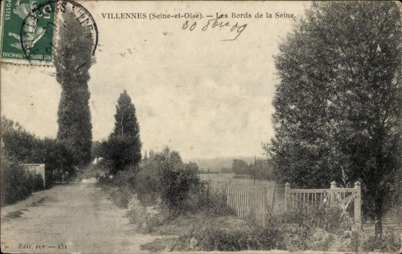 Postcard Villennes sur Seine Yvelines, Bords de la Seine