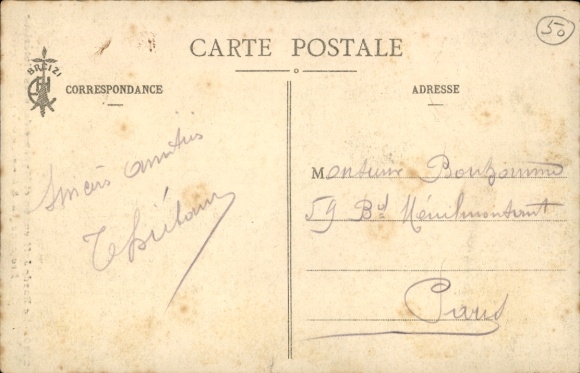 CPA Bretagne, Le Barde Jaffrennou i Madame we wnętrzu
