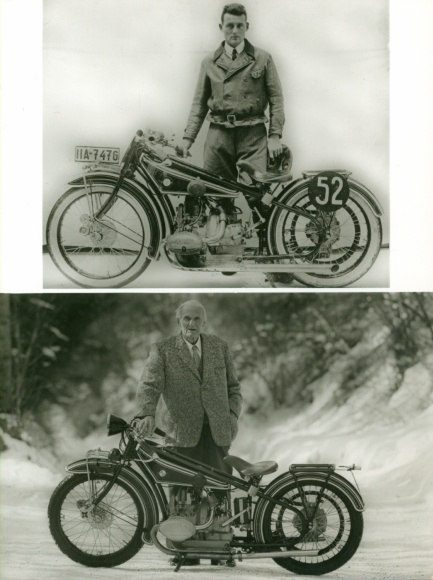 Photo BMW motorcycle pioneer Rudolf Schleicher, technician, designer
