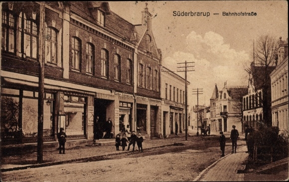 Ak Süderbrarup in Fishing, Bahnhofstrasse