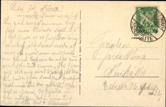 Postcard Beelitz in der Mark, Heilstätten, Beelitz Alps and side view B. IV