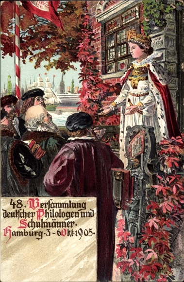 Artist PC Hamburg, 48th meeting of German philologists and schoolmen 1905
