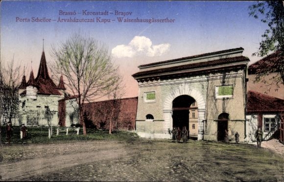Ak Brașov Brassó Kronstadt Roemenië, Waisenhausgässertor