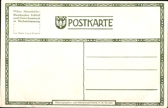 Artysta KP Schmidt, Franz, Hambach, Zamek Hambach, Unterhambach, jesienny nastrój