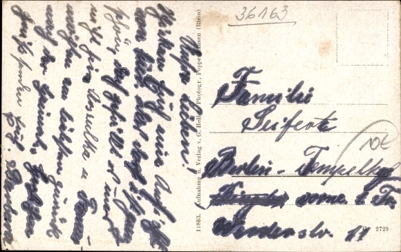 Postcard Poppenhausen at the Wasserkuppe Rhön, view of the town, stone chapel