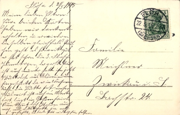 Postcard Congratulations Pentecost, Through Struggle to Victory