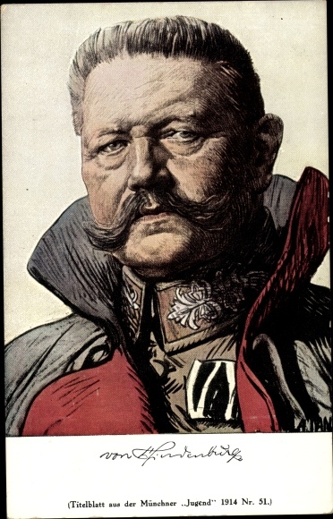 Artist PC Jank, A., Field Marshal Paul von Hindenburg, uniform