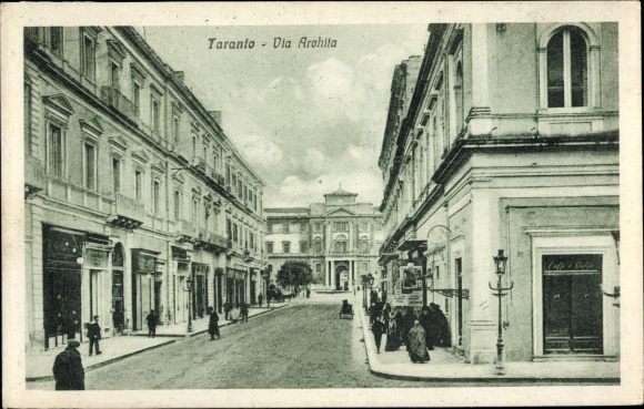 Postcard Tarent Taranto Puglia, Via Archita