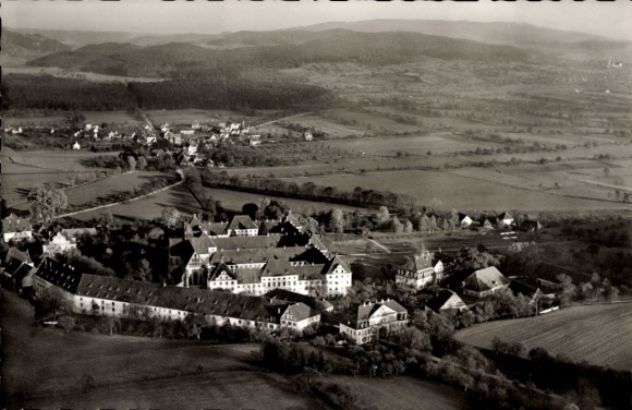 Postcard Salem in the Bodenseekreis Baden, landscape photography, buildings, pastures, forests
