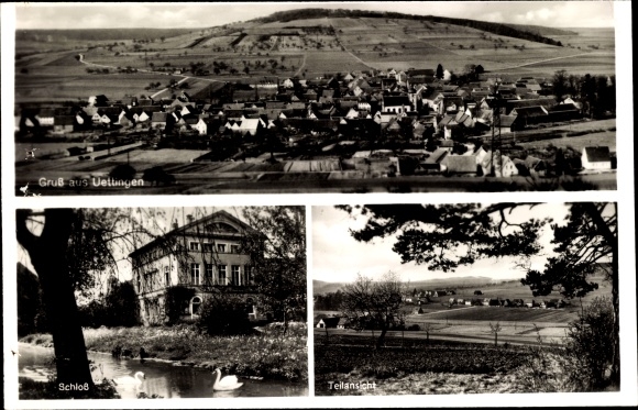 PC Uettingen in Lower Franconia, castle, total view of the place