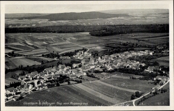 Postcard Westheim near Oettingen Middle Franconia, aerial photograph