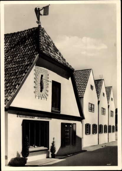 Ak Telgte in Westfalen, Heimathaus Münsterland, uitbreiding 1937, zonnewijzer