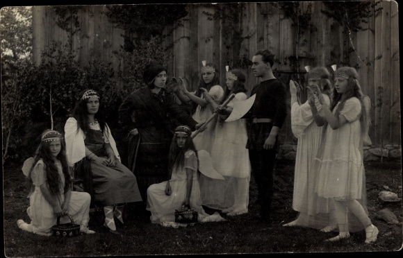 Photo Postcard Marktleuthen in the Fichtelgebirge, Volksbühne, theater group