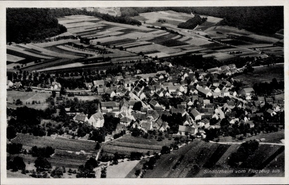 Ak Sindolsheim Rosenberg in Baden, Fliegeraufnahme