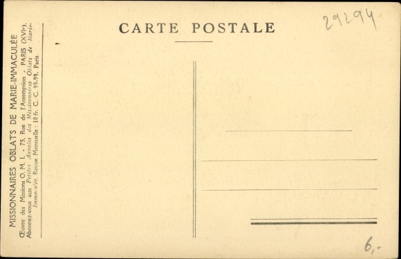 Postcard Missions of the Canadian Far North, Missionaries, Priest and Brother Coadjutor at work